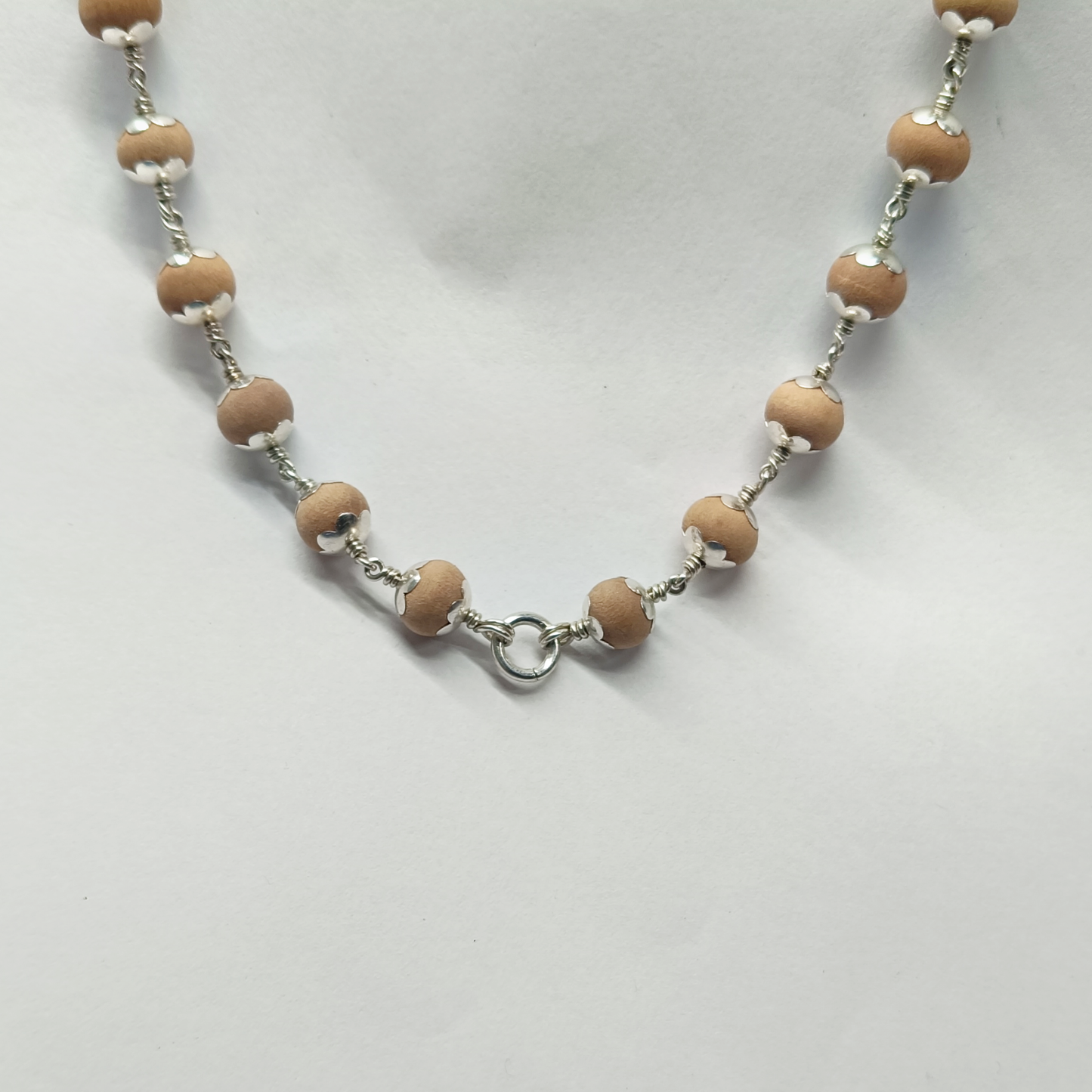 Sabarimalai Ayyapan Santhana Malai Silver with cap