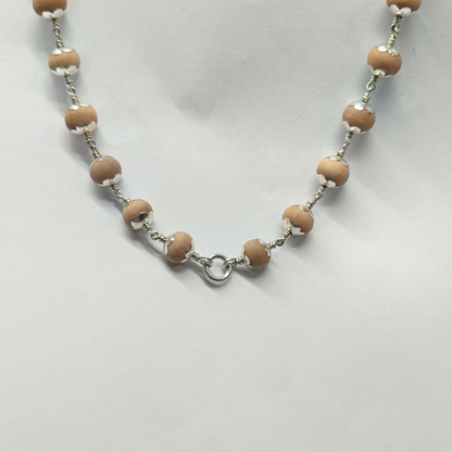 Sabarimalai Ayyapan Santhana Malai Silver with cap