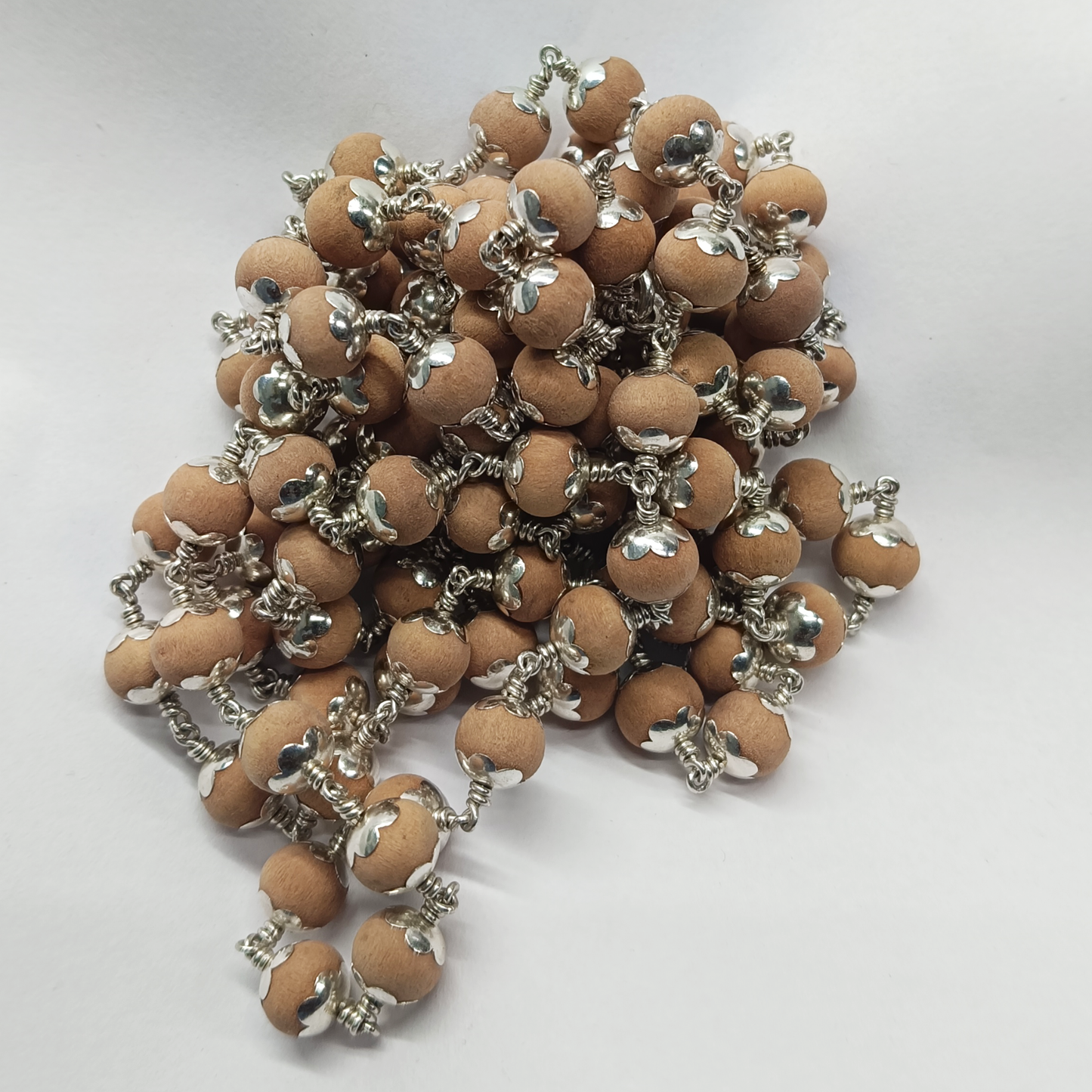 Sabarimalai Ayyapan Santhana Malai Silver with cap