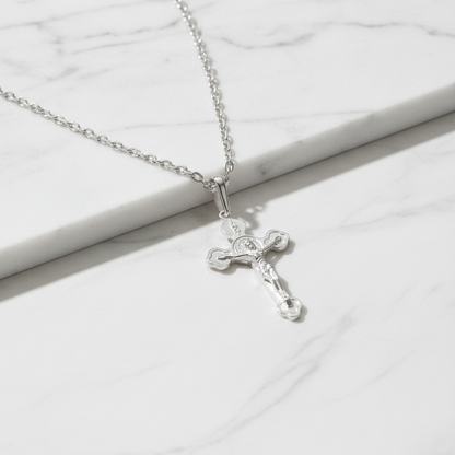 925 Sterling Silver Cross Pendant Necklace  Religious Jewelry for Men & Women