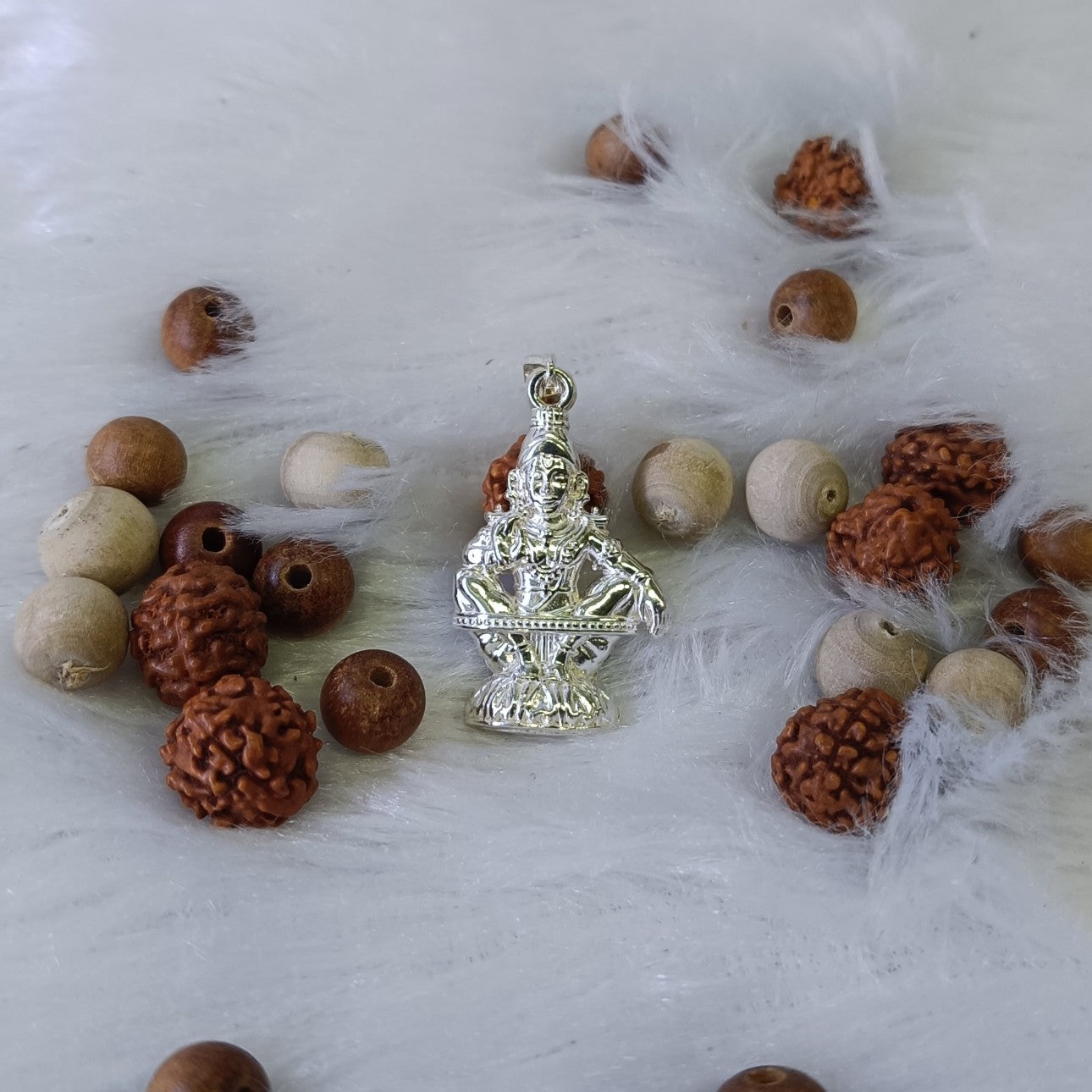 Ayyappan Dollar Pendant 925 Sterling Silver 004