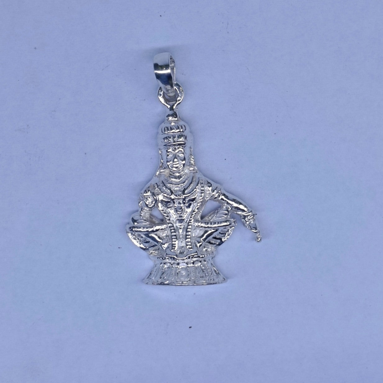 Ayyappan Dollar Pendant 925 Sterling Silver 003