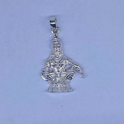 Ayyappan Dollar Pendant 925 Sterling Silver 003