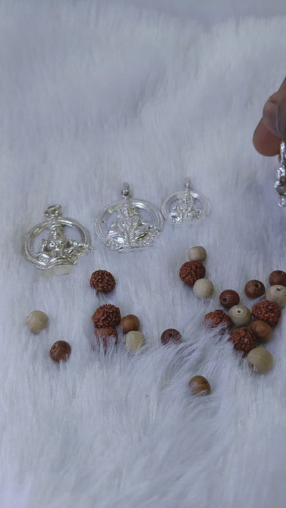 Ayyappan Dollar Pendant 925 Sterling Silver 003