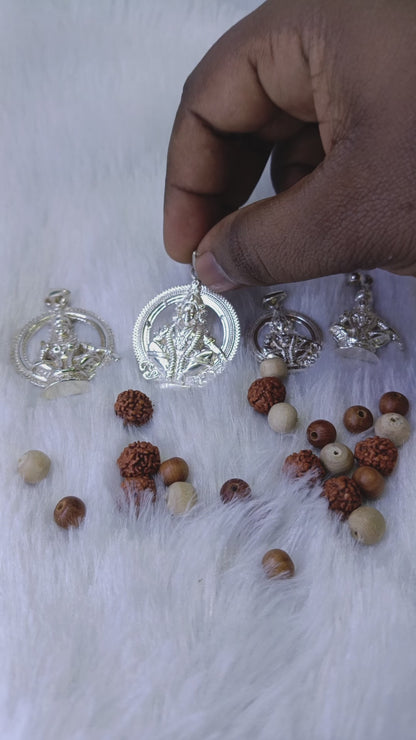 Ayyappan Dollar Pendant 925 Sterling Silver