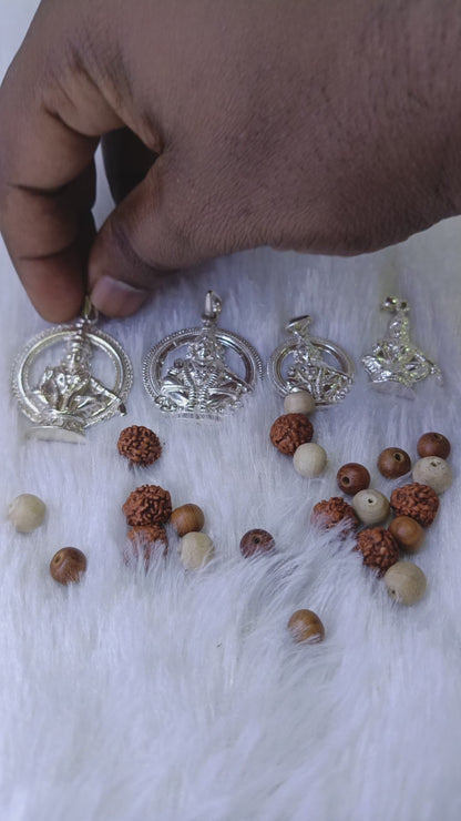 Ayyappan Dollar Pendant 925 Sterling Silver 002