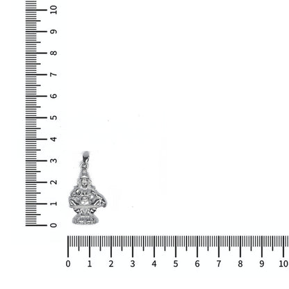 Ayyappan Dollar Pendant 925 Sterling Silver 004
